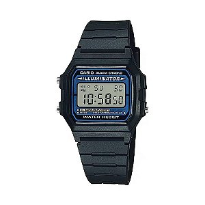 Relógio Masculino Casio Digital F-105W-1ADF Preto/Azul