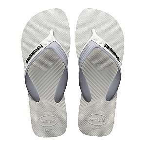 Chinelo Havaianas Dual Branco/Cinza Gelo - 39/40