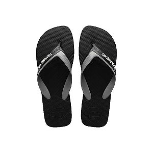 Chinelo Havaianas Dual Preto/Cinza Aço - 47/48