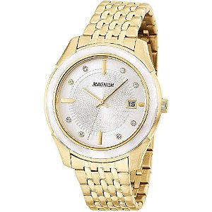 Relógio Masculino Magnum Dourado Azul Ma33095a Original