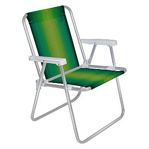 Cadeira Alta Mor Dobrável Alumínio Verde Ref.002101