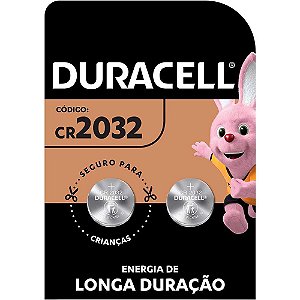 Pilha Moeda de Lítio Duracell 3V CR2032 - 2 Unidades