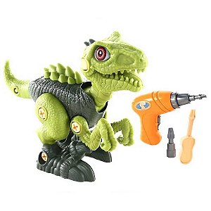 Dinossauro Com Ferramentas Multikids Jurassic BR1462 Verde