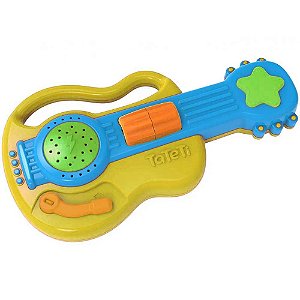 Guitarra Musical Rock Star Calesita Tateti Ref.234 Amarelo