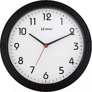 Relógio de Parede Herweg 28cm Quartz 6633-035 Preto