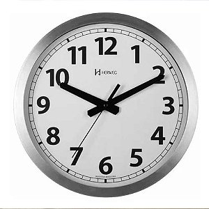 Relógio De Parede Herweg 30cm Quartz 6711-079 Alumínio