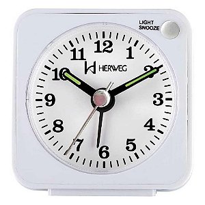 Relógio Despertador Herweg Quartz 2510-021 Branco