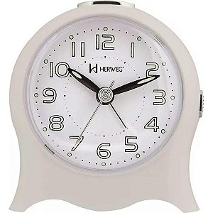 Relógio Despertador Herweg Quartz 2572-021 Branco