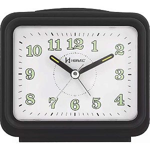 Relógio Despertador Herweg Quartz 2588-034 Preto