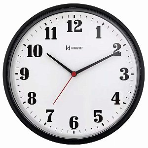 Relógio de Parede Herweg 26cm Quartz 6126-034 Preto