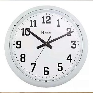 Relógio de Parede Herweg 40cm Quartz 6129-132 Branco Fosco