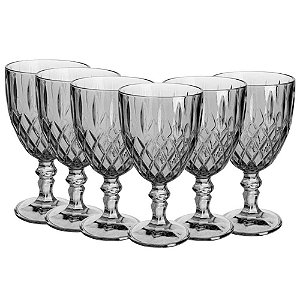 Jogo 6 Taças Deli Glassware 340ml Elegance DSKB151AH Cinza