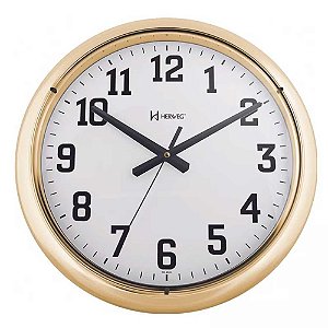 Relógio De Parede Herweg Quartz 660128-029 Dourado Claro