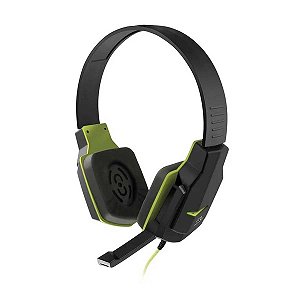 Headset Com Microfone Gamer Multilaser P2 PH146 Preto/Verde