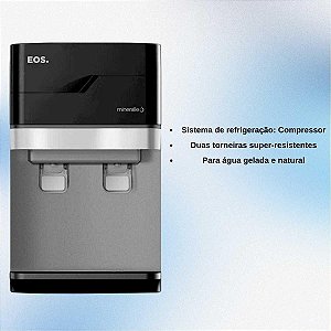 Bebedouro Compressor de Garrafão Mesa Eos EBC01P Preto 127V