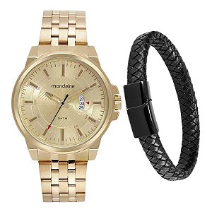 Kit Relógio Masculino Mondaine + Pulseira 32540GPMVDE1