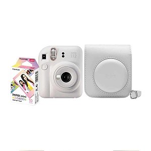 Kit Câmera Fujifilm Instax Mini 12 + 10 Filmes + Bolsa Branca