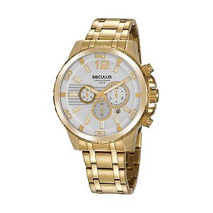 Relógio Masculino Seculus Cronógrafo 20909GPSVDA5 Dourado