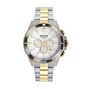 Relógio Masculino Seculus Cronógrafo 44076GPSVBA5 Prata