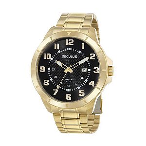 Relógio Masculino Seculus Analógico 44100GPSVDA2 Dourado