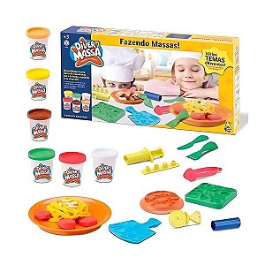 Massinha de Modelar Fazendo Massas Divertoys 6 Potes R.8058
