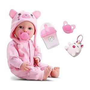 Boneca Diver New Born Brincando de Pijama Divertoys Ref.8191