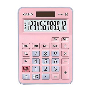 Calculadora de Mesa Casio 12 Dígitos MX-12B-PKLB - Rosa