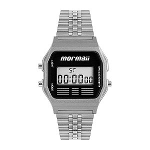 Relógio Feminino Mormaii Digital Vintage MOBJ3808/7K Prata