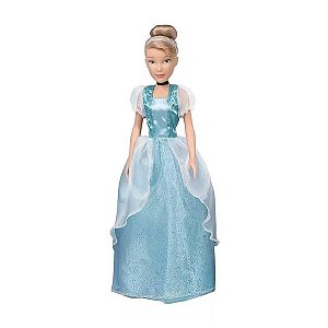 Boneca Cinderela Mini My Size Baby Brink 55cm Ref.1743 Azul