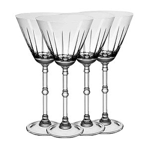 Conjunto de 4 Taças de Cristal Oxford Arlequim - 360ml