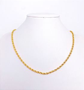 Cordão baiano banhado a ouro 18K