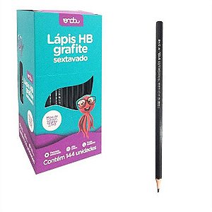 LAPIS PRETO HB N.2 REDONDO RESINADO C/144 UND ONDA