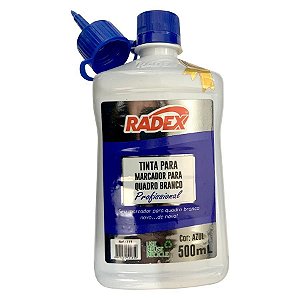 TINTA PARA MARCADOR QUADRO BRANCO RADEX AZUL 500ML REF.235