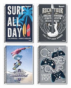 KIT C/4 CADERNOS UNIV. 10X1 MY COLECTION MAS 200F CREDEAL