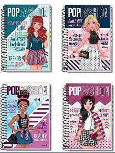 KIT C/4 CADERNO UNIV. 10X1 POP FASHION CREDEAL 200F