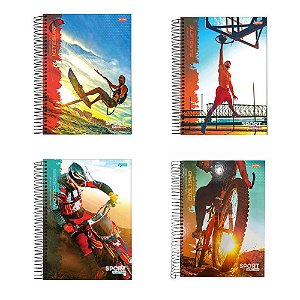 KIT C/4 CADERNO UNIV. 10X1 SPORT IN ACTION JANDAIA 200F