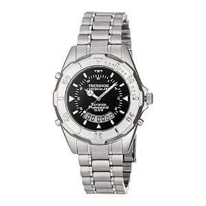 RELOGIO TECHNOS MASC T20557/1P SKYDIVER PRETO AÇO INOX