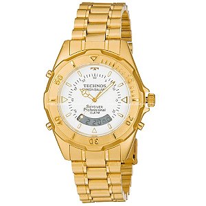 RELOGIO TECHNOS PERFORMACE SKYDI DOURADO T20557S/49B UNI