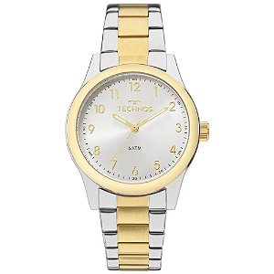 RELOGIO TECHNOS FEM PRATA E DOURADO REF:2035MKK/5K