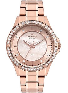 RELOGIO TECNHOS ROSE COM BRILHO REF:2036MPW/1J