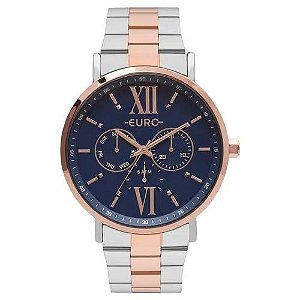 RELOGIO EURO FEM PRATA E DOURADO REF:EU6P29AHBBPS/5A