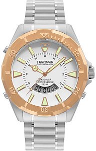 RELOGIO TECNHOS MASC. PULSEIRA PRATA REF:WT205GC/1B