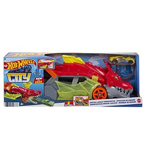 HOTWHEELS CITY TRANSPORTADOR DE DRAGAO REF: GTK42