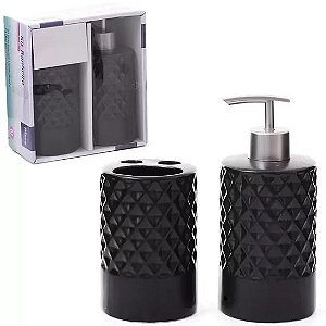 Kit banheiro scale preto wincy casa