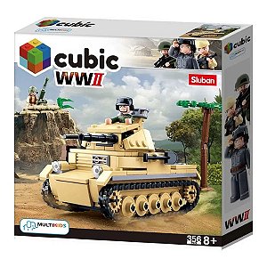 Blocos de Montar Encaixe Cubic WWII Tanque de Guerra Lego