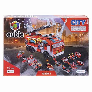 LEGO CUBIC BOMBEIRO BRIGADA INCENDIO