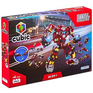 LEGO CUBIC STEEL ROBOT 575PÇS 25 EM 1 BR1617 MULTIKIDS