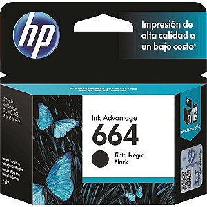 CARTUCHO HP 664 PRETO 2ML F6V29AB ORIGINAL