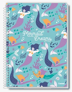 Kit C/4 Cadernos 1 Matérias 80 Folhas Feminino Credeal