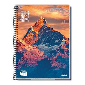 Kit C/4 Cadernos Happy 96 Folhas 1 Matéria Credeal